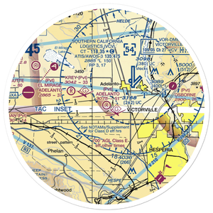 Adelanto Airport (52CL) VFR Sectional Sticker (30 mile)