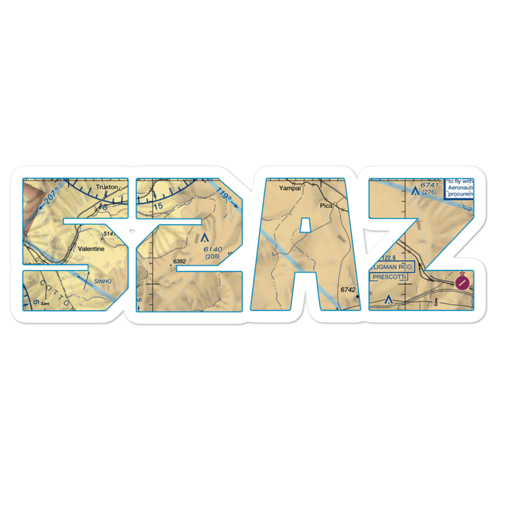X-1 Ranch Upper Headquarters Airport (52AZ) VFR Sectional Sticker 