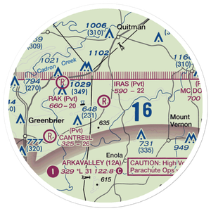 Ira's Airstrip (52AR) VFR Sectional Sticker (20 mile)