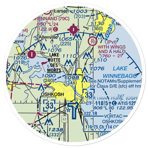 Gallinger Airport (51WI) VFR Sectional Sticker (20 mile)