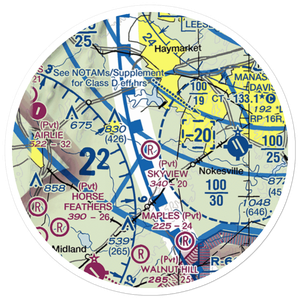 Skyview Airport (51VA) VFR Sectional Sticker (20 mile)