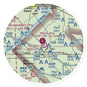 N D Ranch Airport (51TX) VFR Sectional Sticker (20 mile)