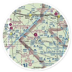 N D Ranch Airport (51TX) VFR Sectional Sticker (30 mile)