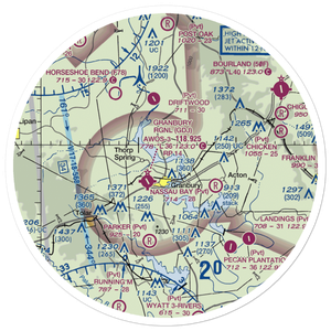 Barstool Ranch Airport (51TE) VFR Sectional Sticker (30 mile)