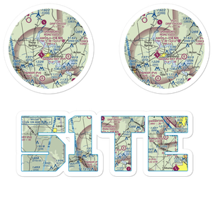 Barstool Ranch Airport (51TE) VFR Sectional Sticker Pack