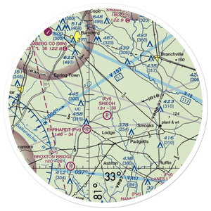 Moccasin Creek Airport (51SC) VFR Sectional Sticker (30 mile)