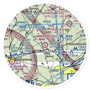 Lamberson Airport (51PA) VFR Sectional Sticker (20 mile)