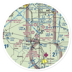 Eagle Creek Airport (51OK) VFR Sectional Sticker (30 mile)