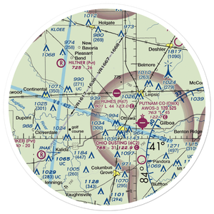 Agner Airport (51OH) VFR Sectional Sticker (30 mile)