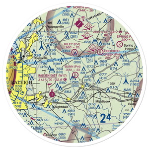 Phillip R Bunn Airport (51NC) VFR Sectional Sticker (30 mile)