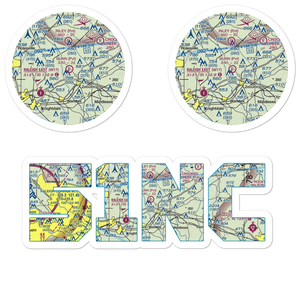 Phillip R Bunn Airport (51NC) VFR Sectional Sticker Pack