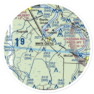 R T Leblanc Airport (51LA) VFR Sectional Sticker (20 mile)