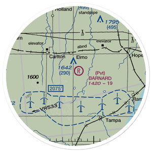 Barnard Airport (51KS) VFR Sectional Sticker (20 mile)