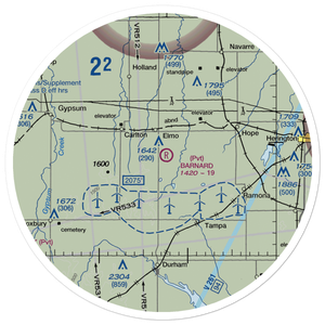 Barnard Airport (51KS) VFR Sectional Sticker (30 mile)
