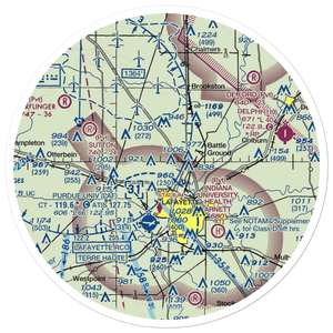 Dahnke Airport (51IN) VFR Sectional Sticker (30 mile)