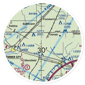 Marvin D Bradd Airport (51IL) VFR Sectional Sticker (20 mile)