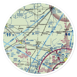 Marvin D Bradd Airport (51IL) VFR Sectional Sticker (30 mile)