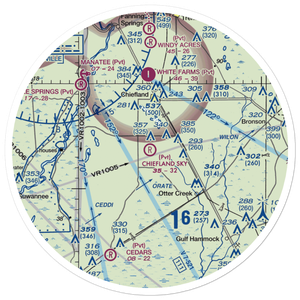Chiefland Sky Ranch Airport (51FL) VFR Sectional Sticker (30 mile)