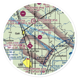 Vetters Sky Ranch Airport (51CL) VFR Sectional Sticker (20 mile)