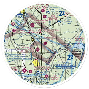 Vetters Sky Ranch Airport (51CL) VFR Sectional Sticker (30 mile)