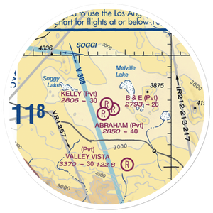 Kelly Airport (51CA) VFR Sectional Sticker (20 mile)