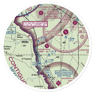 Hughes Ranch Airport (50XS) VFR Sectional Sticker (30 mile)