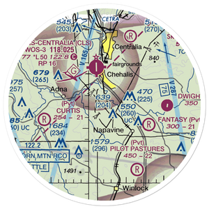 Hartley Airport (50WA) VFR Sectional Sticker (20 mile)