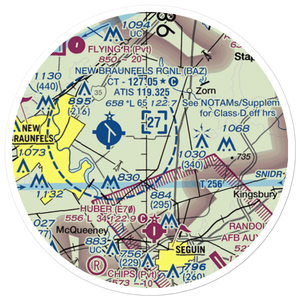 Moltz Airport (50TA) VFR Sectional Sticker (20 mile)