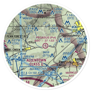 Pegasus Air Park (50PA) VFR Sectional Sticker (20 mile)