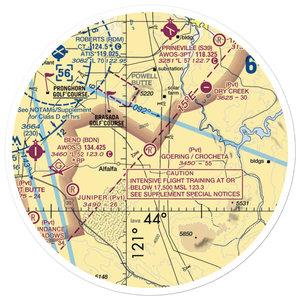 Goering Ranches / Crocheta Airport Estates (50OR) VFR Sectional Sticker (30 mile)