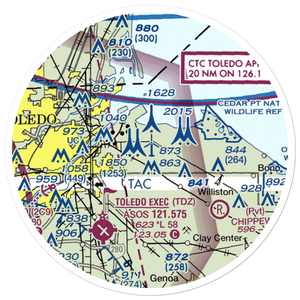 Culver Field (50OH) VFR Sectional Sticker (20 mile)