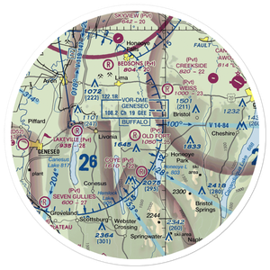 Old Fort Farm Airport (50NY) VFR Sectional Sticker (30 mile)