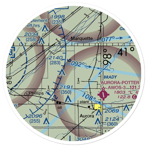 Elge Field (50NE) VFR Sectional Sticker (20 mile)