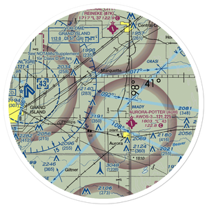 Elge Field (50NE) VFR Sectional Sticker (30 mile)