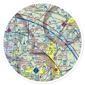 Ervin Airfield (50NC) VFR Sectional Sticker (30 mile)