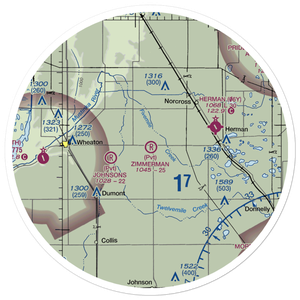 Zimmerman Airport (50MN) VFR Sectional Sticker (30 mile)