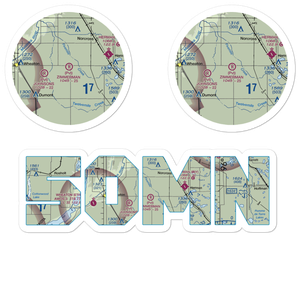 Zimmerman Airport (50MN) VFR Sectional Sticker Pack