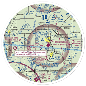 Burgess Lake Seaplane Base (50MI) VFR Sectional Sticker (30 mile)