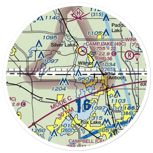 Midland Airport (50IL) VFR Sectional Sticker (20 mile)