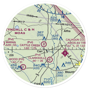 Cattle Creek Ranch Airport (50FD) VFR Sectional Sticker (20 mile)