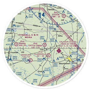 Cattle Creek Ranch Airport (50FD) VFR Sectional Sticker (30 mile)