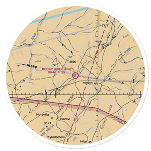 Rocky Ridge Airport (50AZ) VFR Sectional Sticker (30 mile)