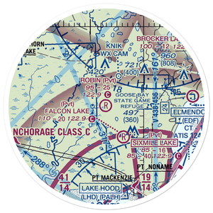 Robin'S Landing (50AK) VFR Sectional Sticker (20 mile)