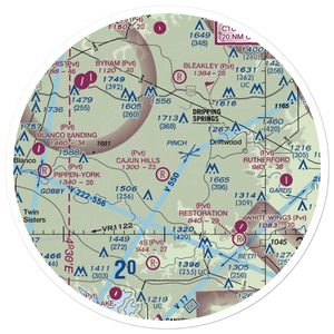 Garnett Ranch Airport (4XS9) VFR Sectional Sticker (30 mile)