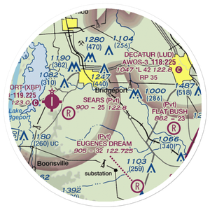 Teate Field (4XS2) VFR Sectional Sticker (20 mile)