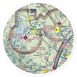 Teate Field (4XS2) VFR Sectional Sticker (30 mile)
