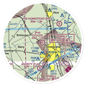 Coyote Field (4XS1) VFR Sectional Sticker (20 mile)