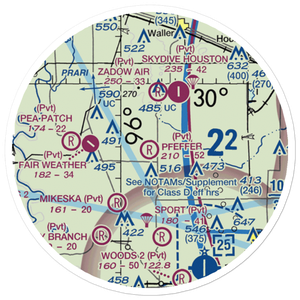 Pfeffer & Son Farms Airport (4XS0) VFR Sectional Sticker (20 mile)