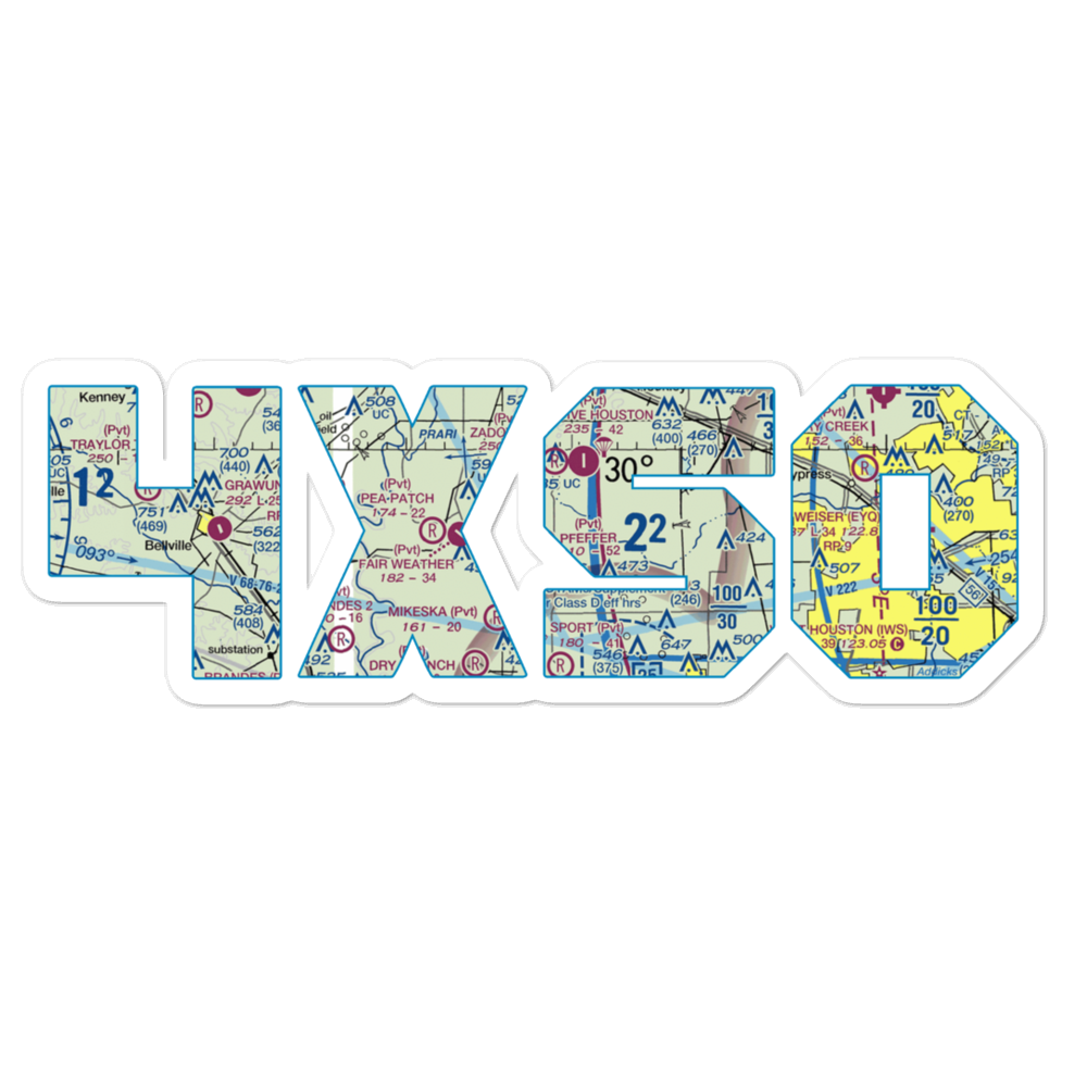 Pfeffer & Son Farms Airport (4XS0) VFR Sectional Sticker 
