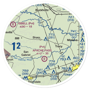 Apache Pass Airport (4XA4) VFR Sectional Sticker (20 mile)